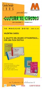 Invito alla serata sul ricamo di Valentina Sardu