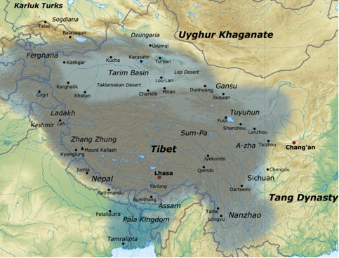 Il Tibert e l'area Himalayana nei secoli VIII e IX