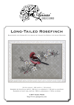 Valentina Sardu - Long-tailed Rosefinch  schema cartaceo