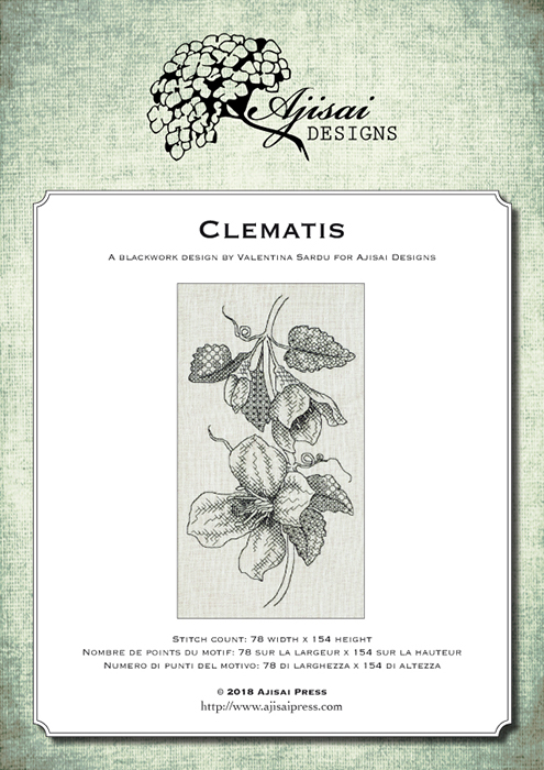 Ricamo Blackwork: Clematis – Ebook da scaricare